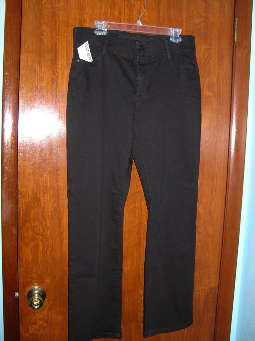 Nine West Jeans Women's MidRise Stretch Sz 14 Bootcut Tummy Control Pants BlackX
